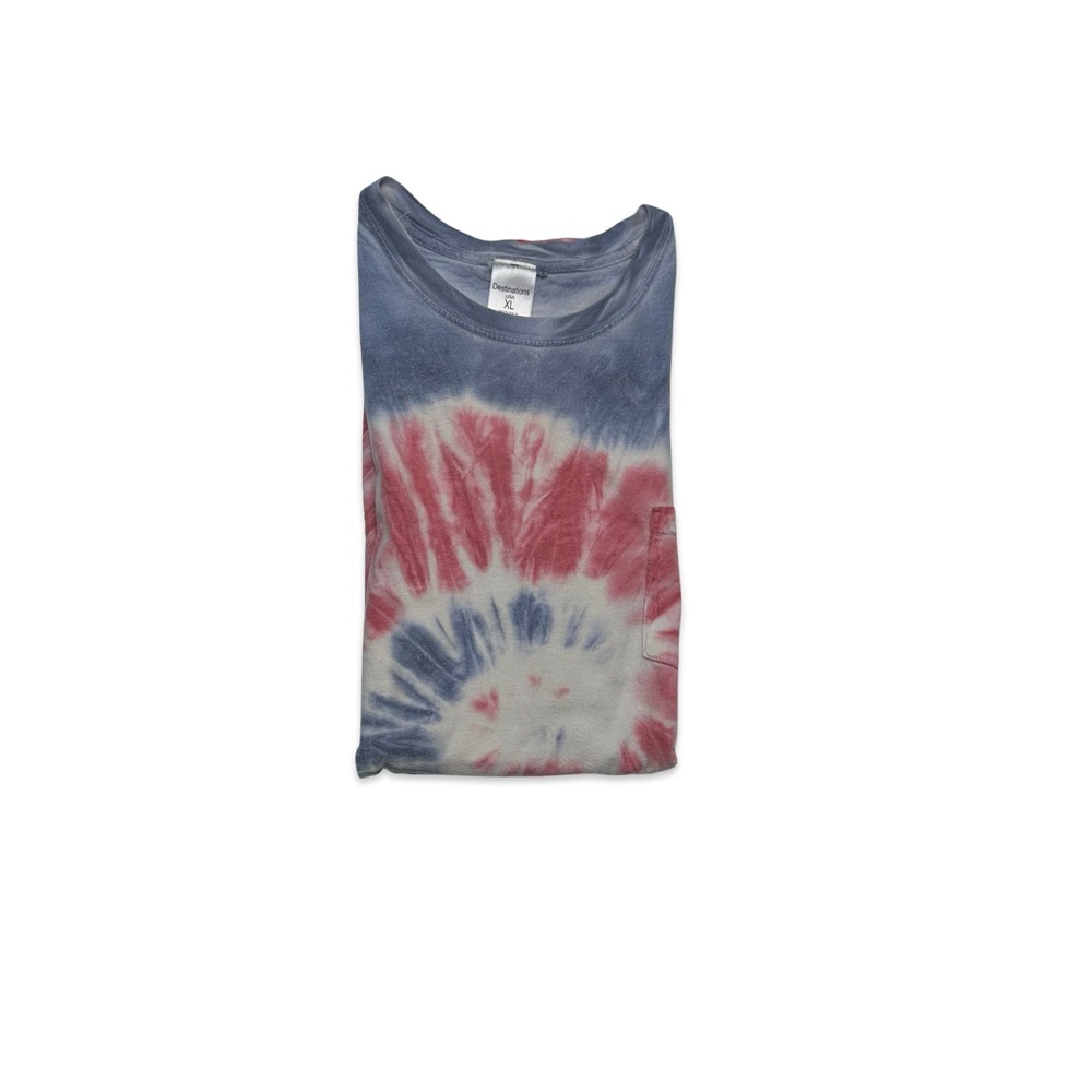 Men’s Tie-Dye Shirt - Red and Blue